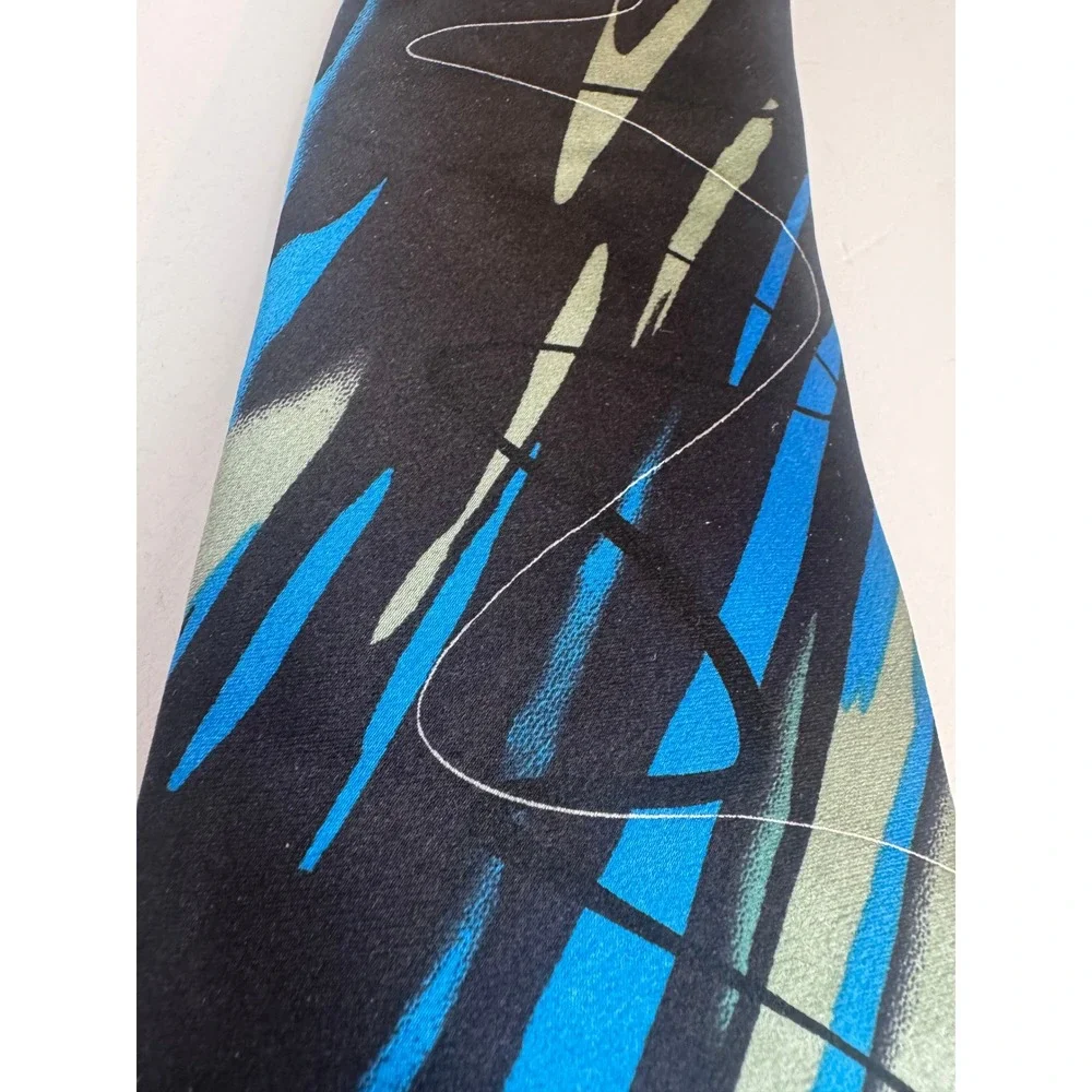 Vintage Jerry Garcia Collection 62 Silk‎ Abstract Necktie Blue Artistic Tie